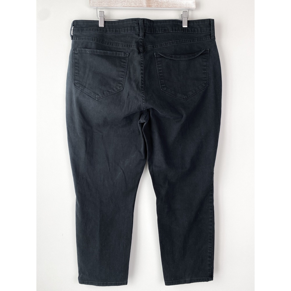 NYDJ Ira Relaxed Ankle Jeans 16W Black Lift Tuck Slimming Stretch Denim W77Z1502 - Picture 6 of 13